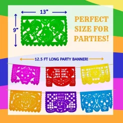 Day of the Dead Papel Picado - Paper (4 Pack), Exclusive Designs