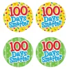 100 Days Smarter Wear 'Em Badges, Self-Adhesive, Pack of 32