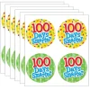 100 Days Smarter Wear 'Em Badges, Self-Adhesive, 32 Per Pack, 6 Packs