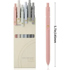 Ddaowanx Gel Pens,6 Pcs 0.5mm Retractable Quick Dry Black Ink Pens