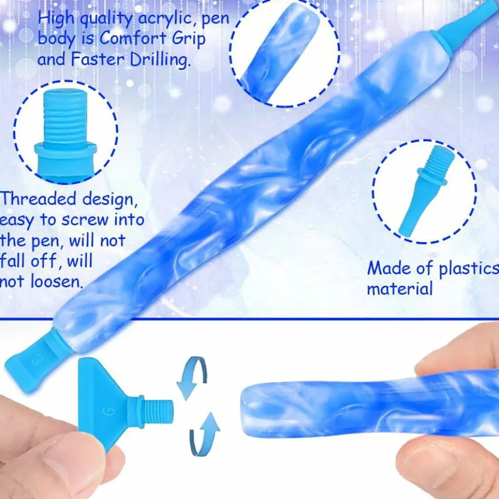 5D Diamond Painting Drill Pen, Rhinestone Gem Picker Tool Kit for Adults & Nail Art