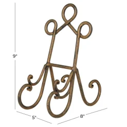 Deco 79 Metal Display Easel Scroll Tabletop Easel, Display Stand 5