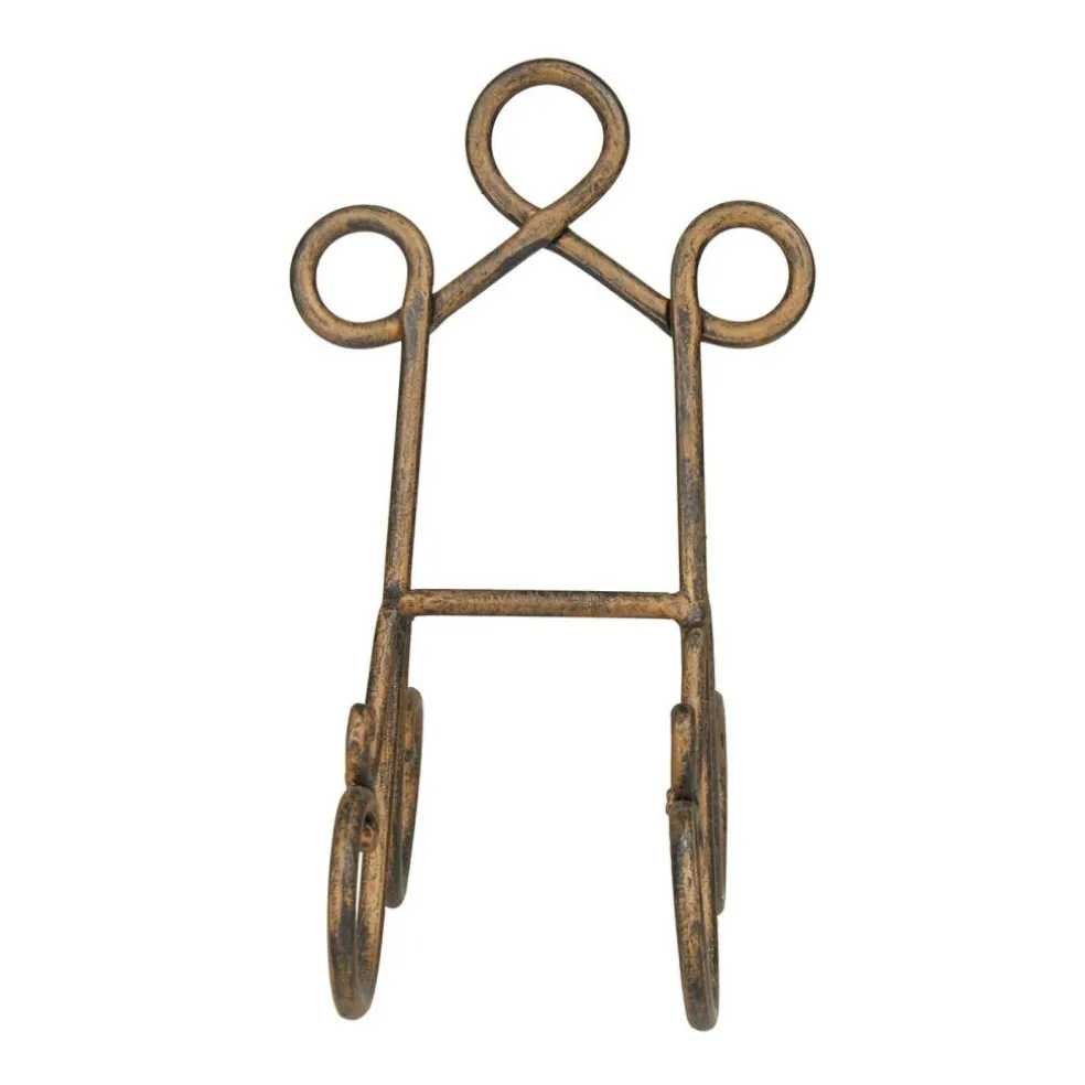 Deco 79 Metal Display Easel Scroll Tabletop Easel, Display Stand 5" x 8" x 9", Brown