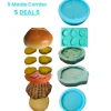 Deconstructed Burger Silicone 5 Mold Combo | Realistic Food Shape For Soap Embeds | Candle Embeds | Wax Melts Silicone Mold| Not Food Grade