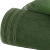 Deco Poly Mesh: Low-Fray Moss Green Fine Weave Border Stripe Mesh, Faux Jute