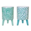 Decorative Blue Pot Set with Legs
