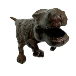Decorative Bookends Set of 2 Cast Iron Animal Shelf Decor Brown Rustic