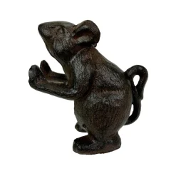 Decorative Bookends Set of 2 Cast Iron Animal Shelf Decor Brown Rustic