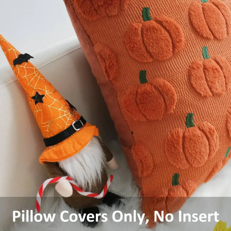 Decorative Pillow Covers, Fall Pumpkin, 18" x 18", 4-Pack