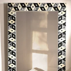 Decorative Wall Mirror with Frame – Stylish Home & Bathroom Accent Mirror