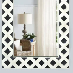 Decorative Wall Mirror with Frame – Stylish Home & Bathroom Accent Mirror