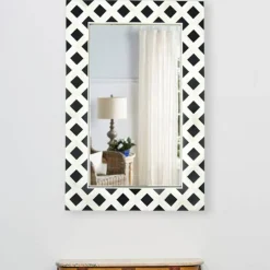 Decorative Wall Mirror with Frame – Stylish Home & Bathroom Accent Mirror