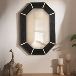 Decorative Wall Mirror with Frame – Stylish Home & Bathroom Accent Mirror