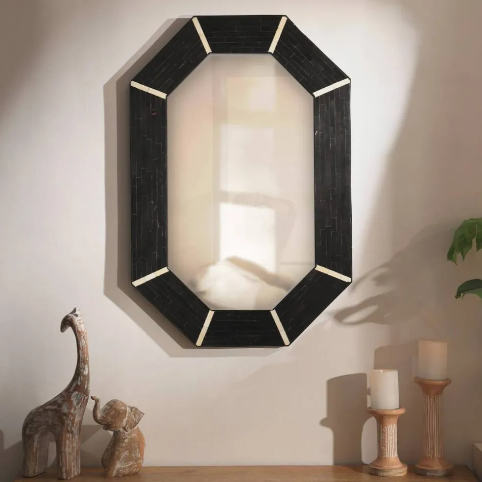 Decorative Wall Mirror with Frame – Stylish Home & Bathroom Accent Mirror