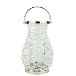 Decorative Woven Iron Pillar Candle Lantern