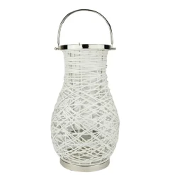 Decorative Woven Iron Pillar Candle Lantern