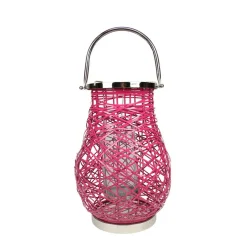 Decorative Woven Iron Pillar Candle Lantern