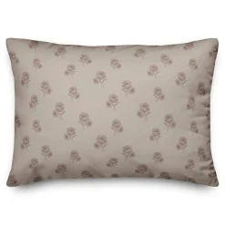 Delicate Floral Throw Pillow