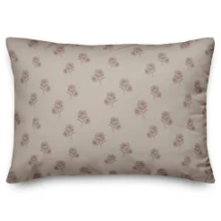Delicate Floral Throw Pillow
