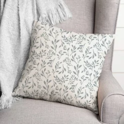 Delicate Floral Throw Pillow