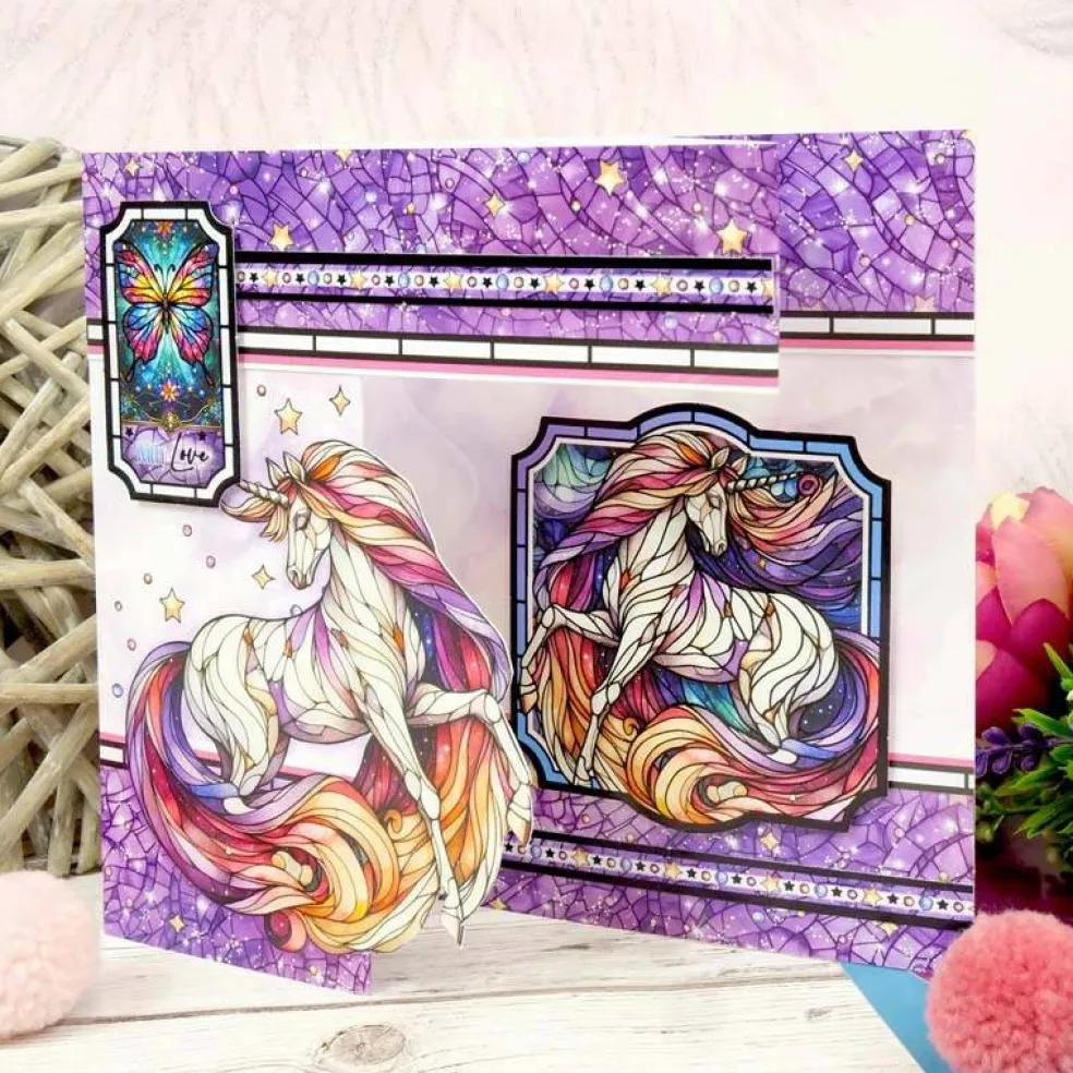 Deluxe Craft Pad - Stained Glass Mystical Worlds