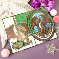 Deluxe Craft Pad - Stained Glass Mystical Worlds