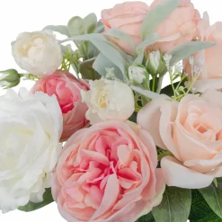 19" Deluxe Pink & Cream Cabbage Rose Bush by Ashland®