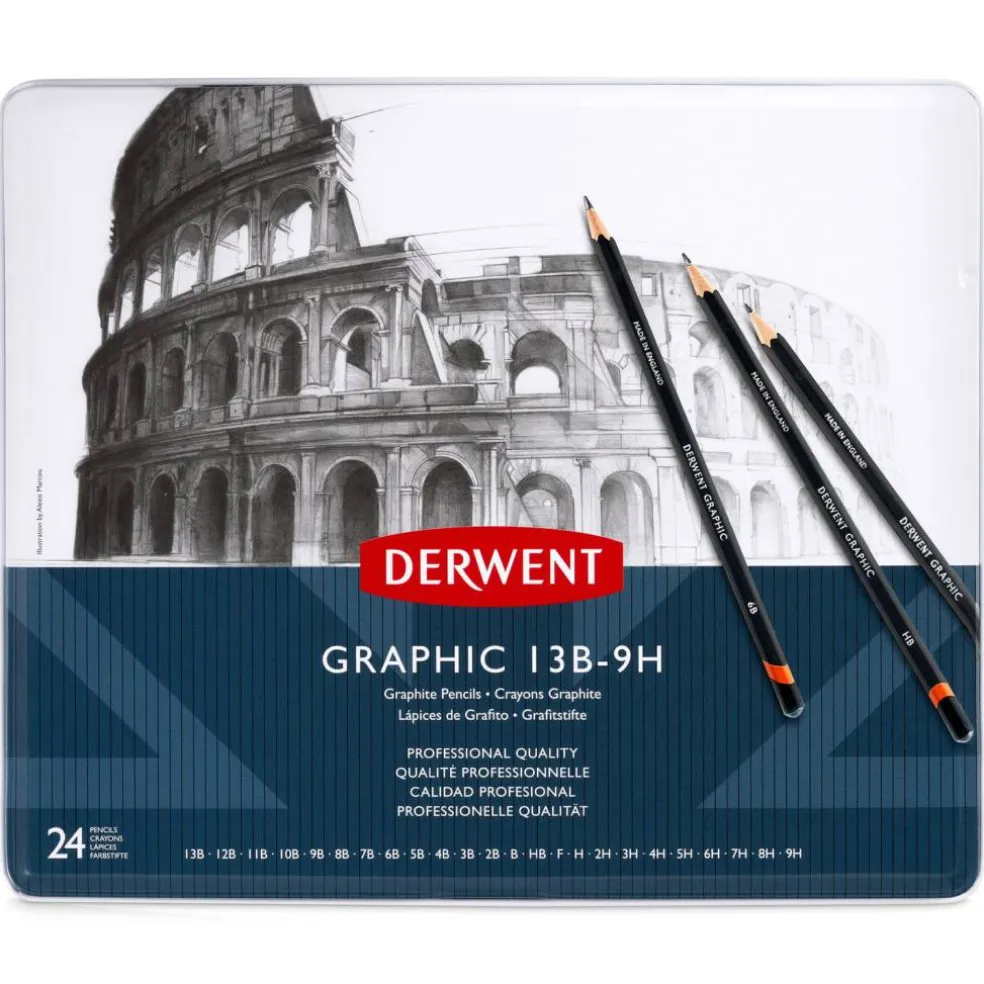 Derwent Graphite 24 Pencil Tin Set