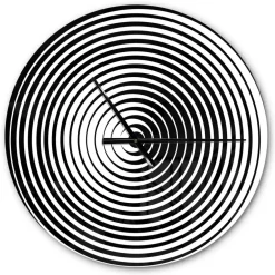 Designart 'Black And White Optical Illusion Modern Wall Clock