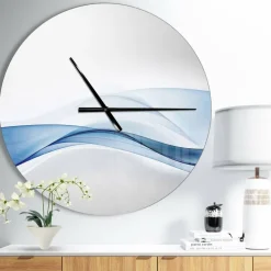 Designart '3D Wave Of Water Splash Modern Wall Clock