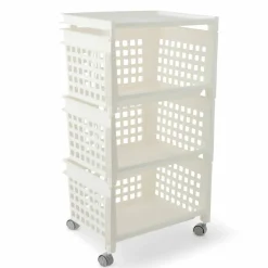 Design Ideas® 3-Tier Basket Shelf Rolling Cart