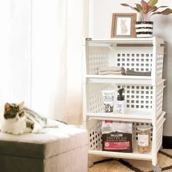 Design Ideas® 3-Tier Basket Shelf Rolling Cart