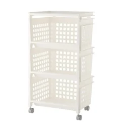 Design Ideas® 3-Tier Basket Shelf Rolling Cart