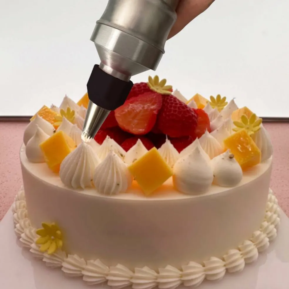 Dessert Decorating Piping Syringe Set Cake Decorating Tool Cookie Gun Press 11.2"W x 3.35"H