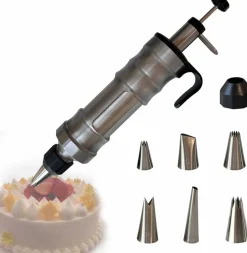 Dessert Decorating Piping Syringe Set Cake Decorating Tool Cookie Gun Press 11.2