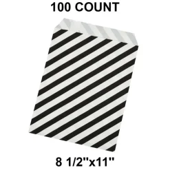 Diagonal Stripes Shopping Merchandise Bags 8 1/2" x 11"