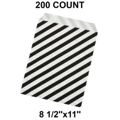 Diagonal Stripes Shopping Merchandise Bags 8 1/2" x 11"