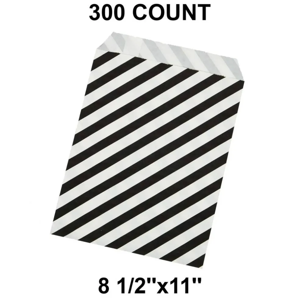 Diagonal Stripes Shopping Merchandise Bags 8 1/2" x 11"