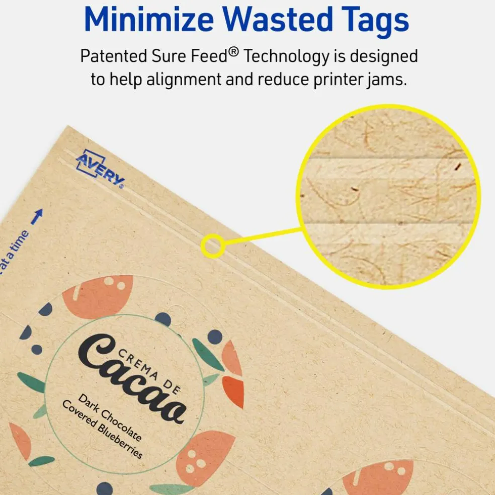 3" Diameter Round, Kraft Brown Printable Tags