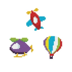 Diamond Dotz® Beginner Fly - Hot Air Balloon, Plane, Helicopter DOTZIES Stickers Diamond Painting Artwork Kit