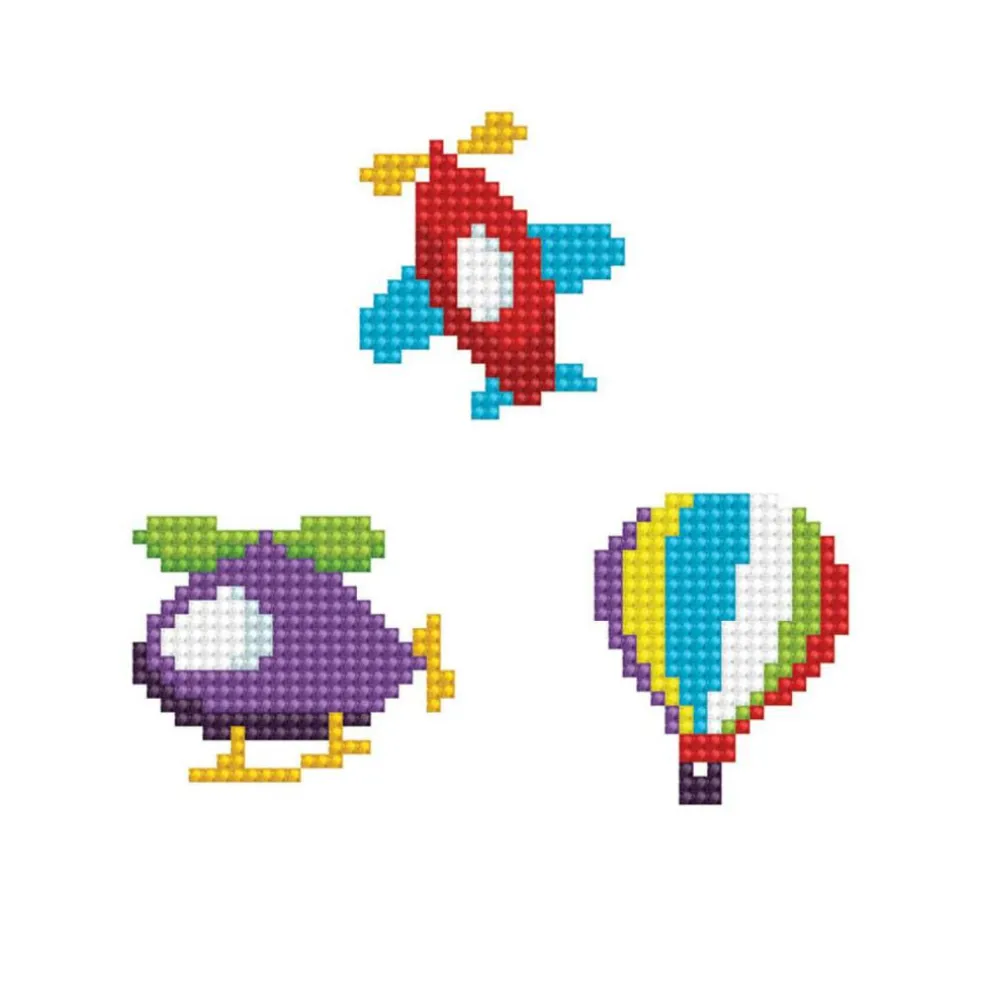 Diamond Dotz® Beginner Fly - Hot Air Balloon, Plane, Helicopter DOTZIES Stickers Diamond Painting Artwork Kit