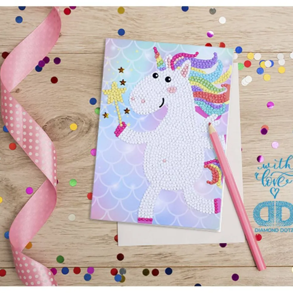 Diamond Dotz® Beginner Unicorn Wish Diamond Painting Card Kit