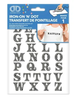 Diamond Dotz® Black Alphabet Sampler Iron-On 'n' Dot Kit