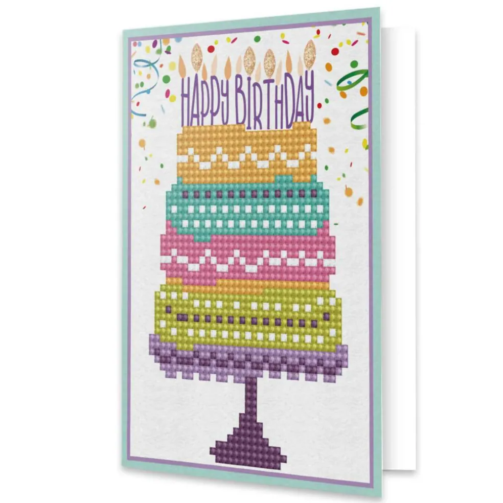 Diamond Dotz® Happy Birthday Cake Diamond Painting Greeting Card Kit