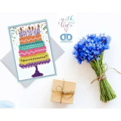 Diamond Dotz® Happy Birthday Cake Diamond Painting Greeting Card Kit