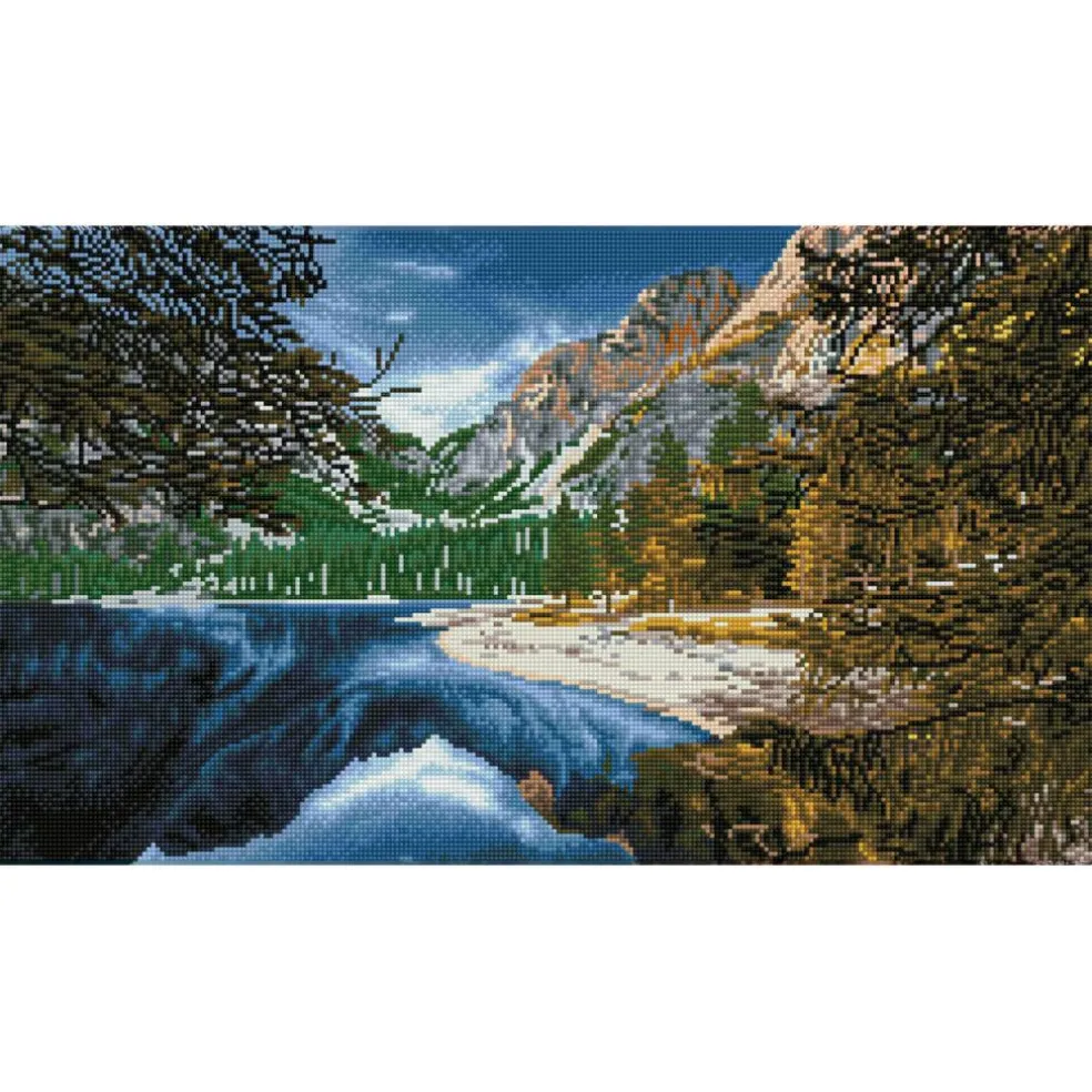 Diamond Dotz® Intermediate Braies Lake, Dolomites, Italy Diamond Painting Kit