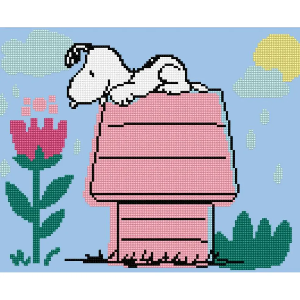 Diamond Dotz® Intermediate Dog House (Peanuts) Diamond Painting Kit
