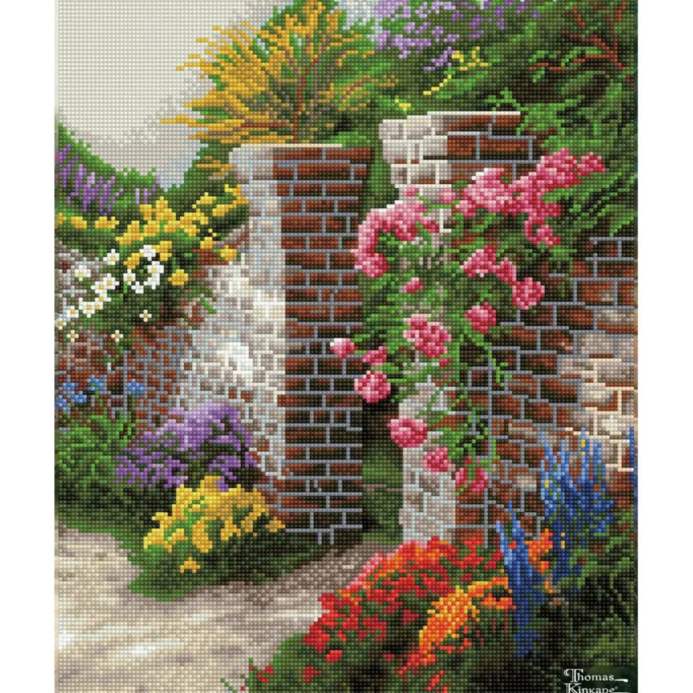 Diamond Dotz® Intermediate Level Thomas Kinkade The Rose Garden Diamond Painting Kit