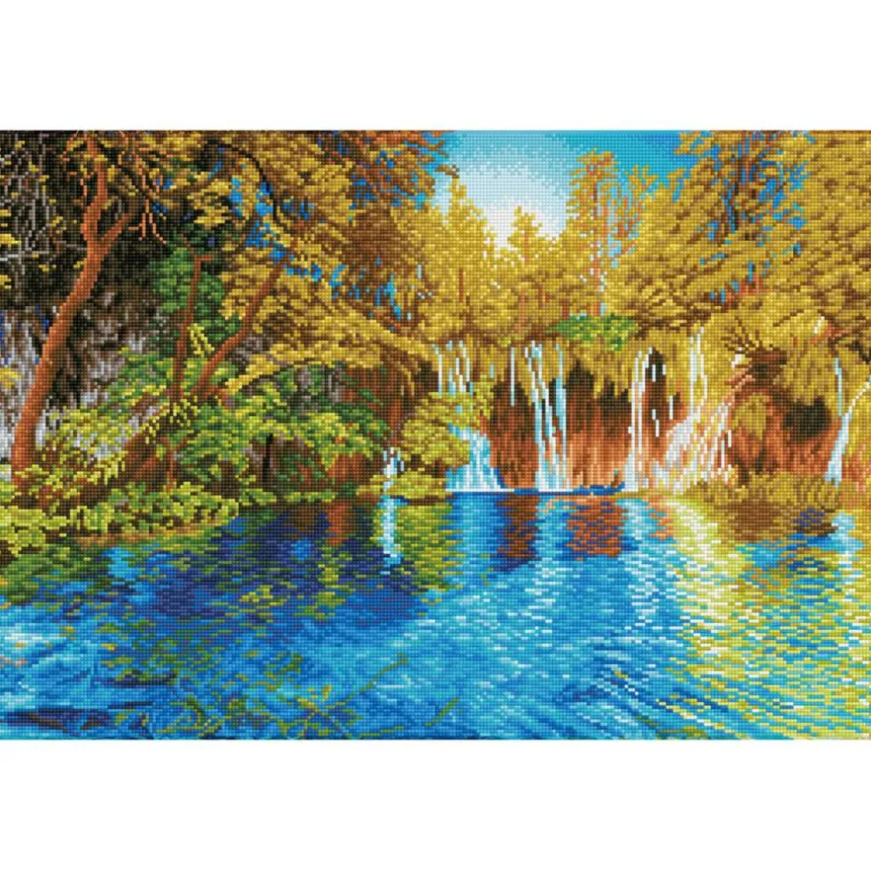 Diamond Dotz® Intermediate Picturesque Falls Plitvice Lakes National Park Diamond Facet Art Kit