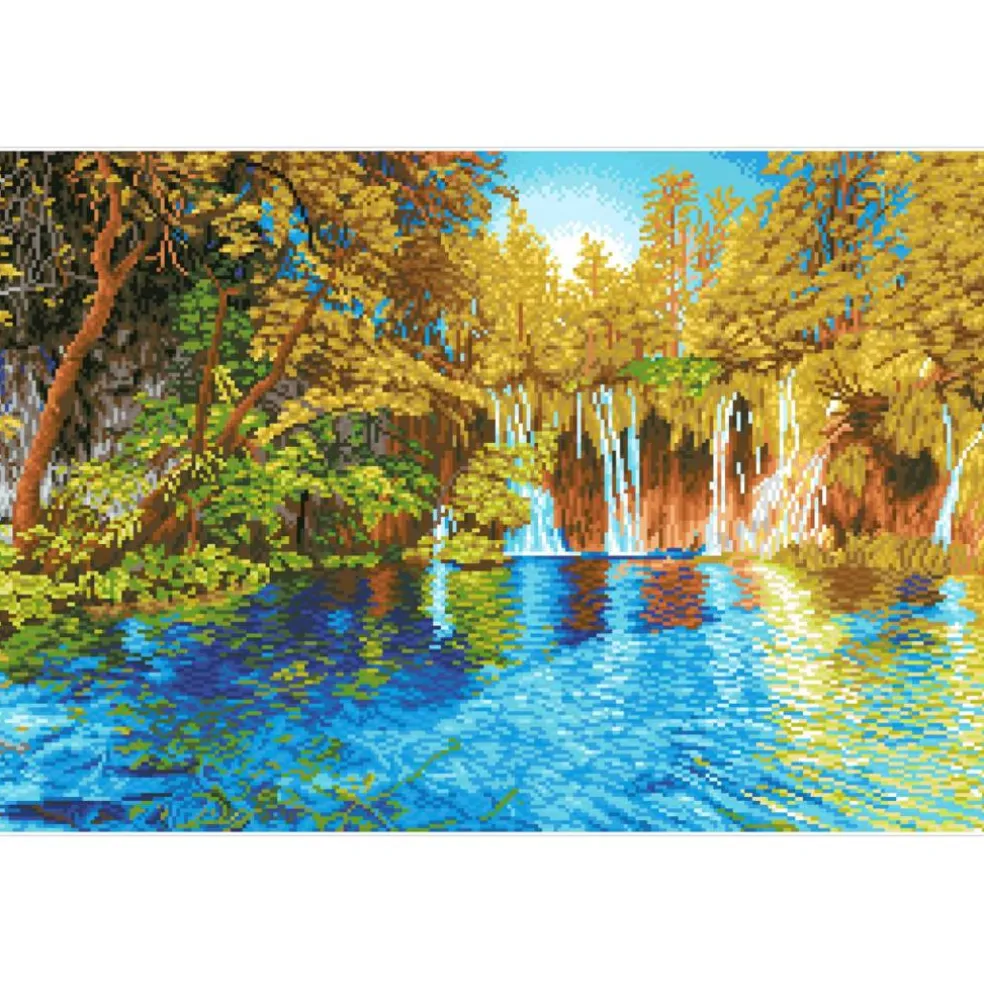 Diamond Dotz® Intermediate Picturesque Falls Plitvice Lakes National Park Diamond Facet Art Kit